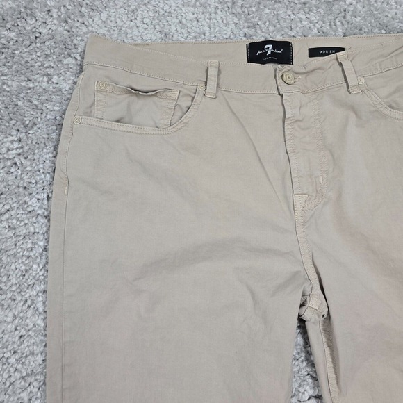 7 For All Mankind Pants 36 (Fits 35x29) Beige Adrien Airweft Twill Office Preppy - Picture 3 of 14